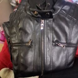 Faux Leather Jacket ( Size Small) 