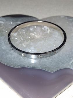 Vintage Park Lane Hinged Jewel Silver Bracelet