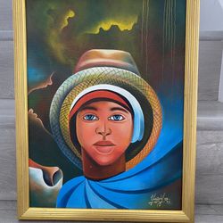 Portrait Haitian Painting 