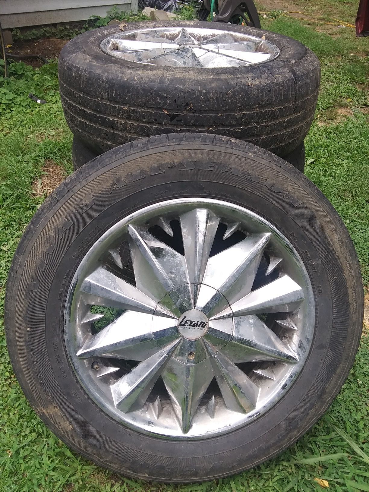 Set of 17 in Lexani Rims and 8 used tires