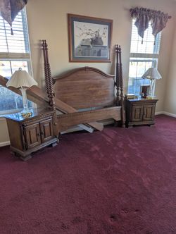 Queen Size Bed, Dresser And End Tables