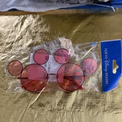 Tokyo Disney Parks Resort Mickey Mouse Pink With Dots Sunglasses Exclusive Fashion