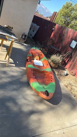 with paddle Malibu kayak Trio 11 with paddle