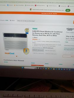 8000 BTU Midea smart inverter air conditioner with heater