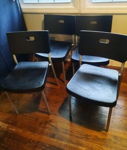 Stackable heavy duty chairs (set 4) $60