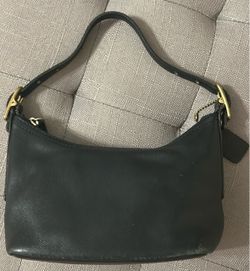 Vintage Coach Black Leather Mini Shoulder Bag