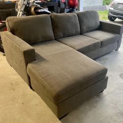 Gray Modern Reversible Sectional Sofa