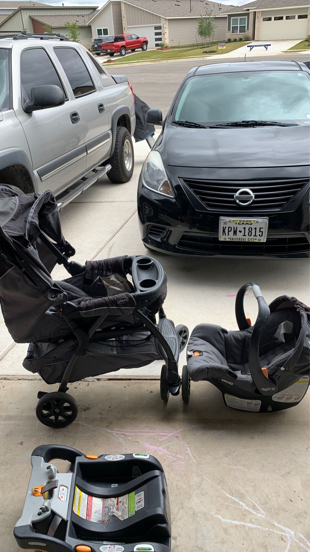 Baby stroller Chico car seat combo