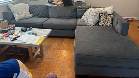 Living spaces couch left hand chaise