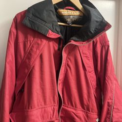 Burton snow / Ski / Snowboard Jacket red SZ m Medium, Hooded, Nice