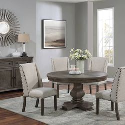 5 Piece Round Dining Set