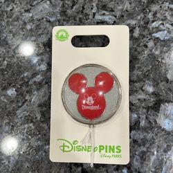 Disney Parks Mickey Mouse Red Balloon Icon Disneyland pin.  Brand new on original card.  Smoke free home 