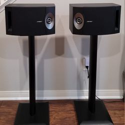 Bose 201 v Speakers with Speaker Stands