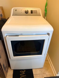 GE White Front-Load Dryer