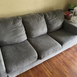Couches, Loveseat, Pull Out Couch, Matching Pair (Grey)