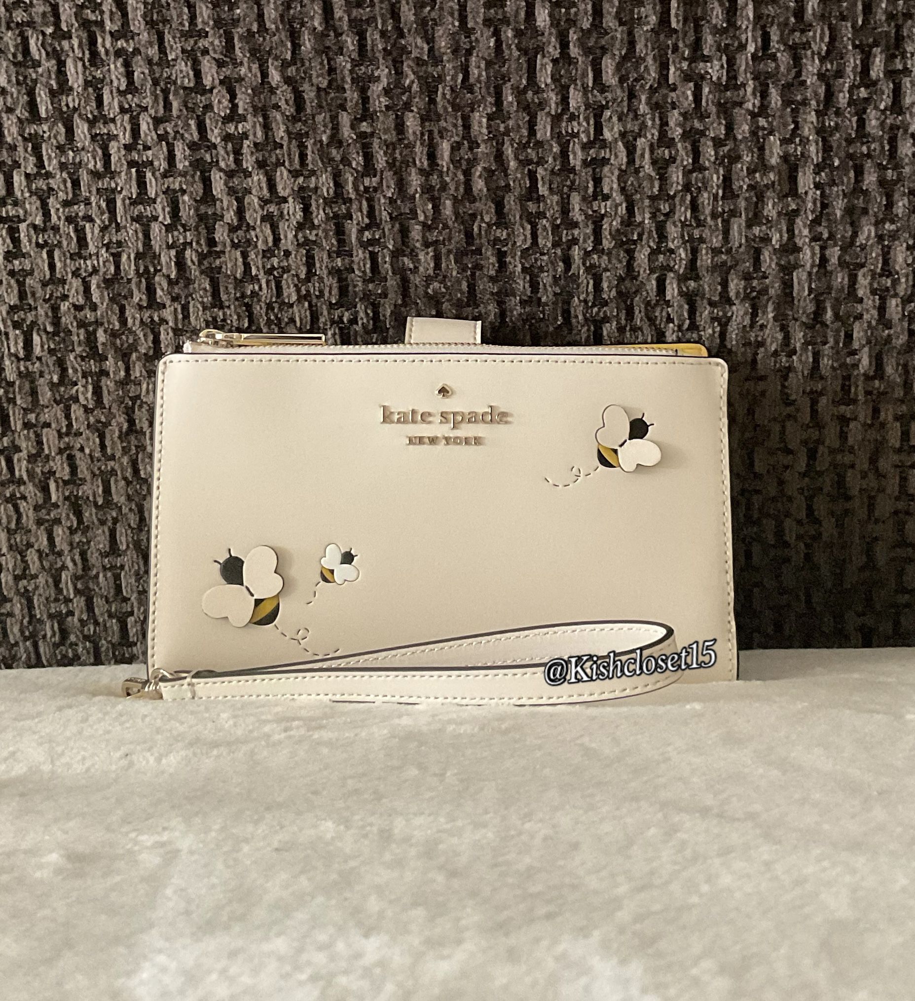 NWT AUTHENTIC Limited Edition Kate Spade Honey Bee Phone Wallet/Wristlet