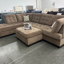 Brand New Truffle Finish Sectional 