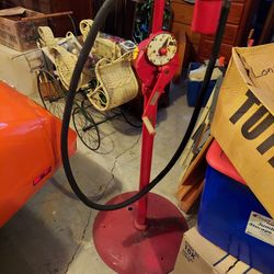 Antique Handcrack Gasboy Gaspump With Porcelain Face