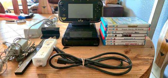 Nintendo Wii U Zelda Edition Console Bundle with 7 Games and Accessories