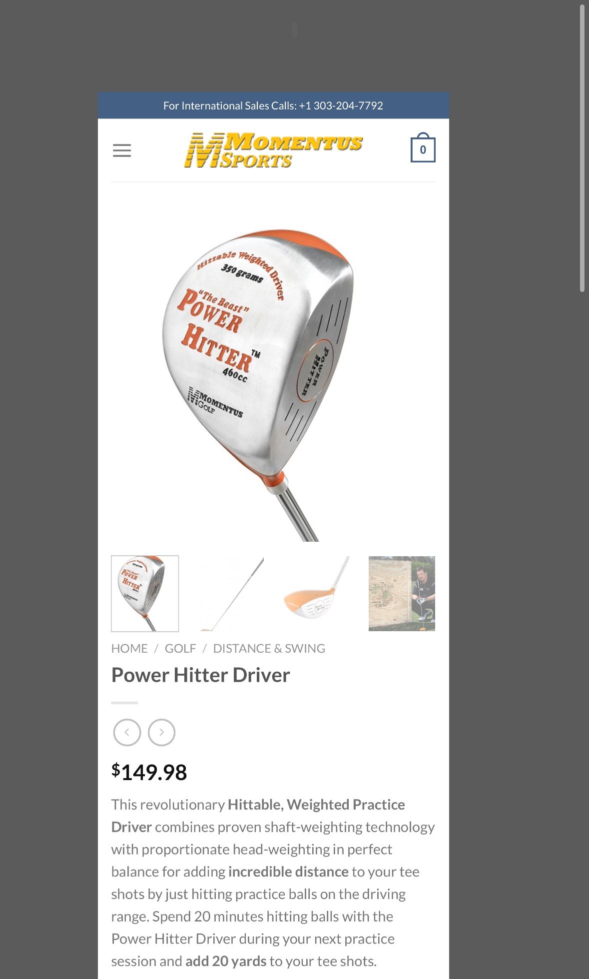 Power Hitter Weighted Driver (great for practicing)