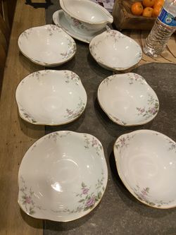 Noritake soup plates plus gravy bowl