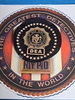 NOVELTY NYPD NYC DEA DETECTIVE INSIDE WINDSHIELD DECAL 2026