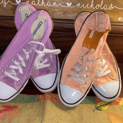 2  Pairs Woman’s Converse Size 10