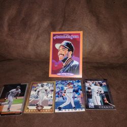 Lot Of 5 Barry Bonds Baseball Cards 