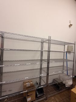 Commercial grade wire shelving