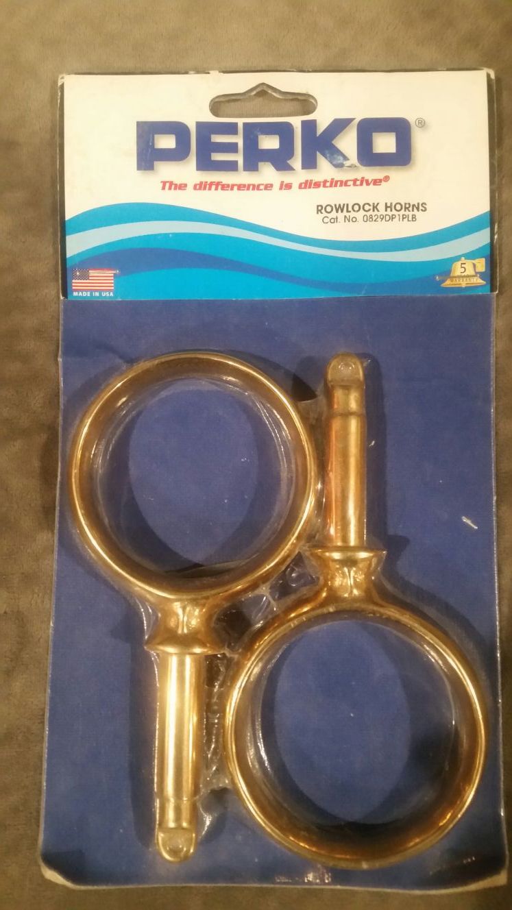Perko rowlock horns round type manganese bronze (NIP)