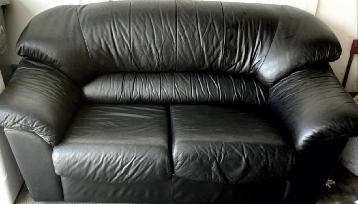 Black Leather Loveseat