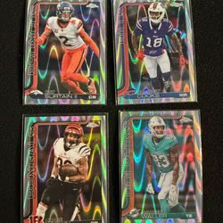 Topps Chrome Football Cards 4-Card Lot