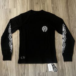 Chrome Hearts Long Sleeve Tee (Black) Size Medium