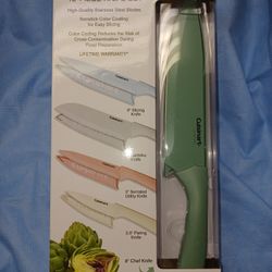 Cuisinart Advantage 10 Piece Ceramic Coated Knife Set W/Blade Guards