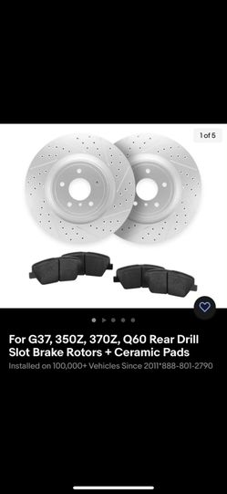 Rear Drilled And Slotted Rotors 50$