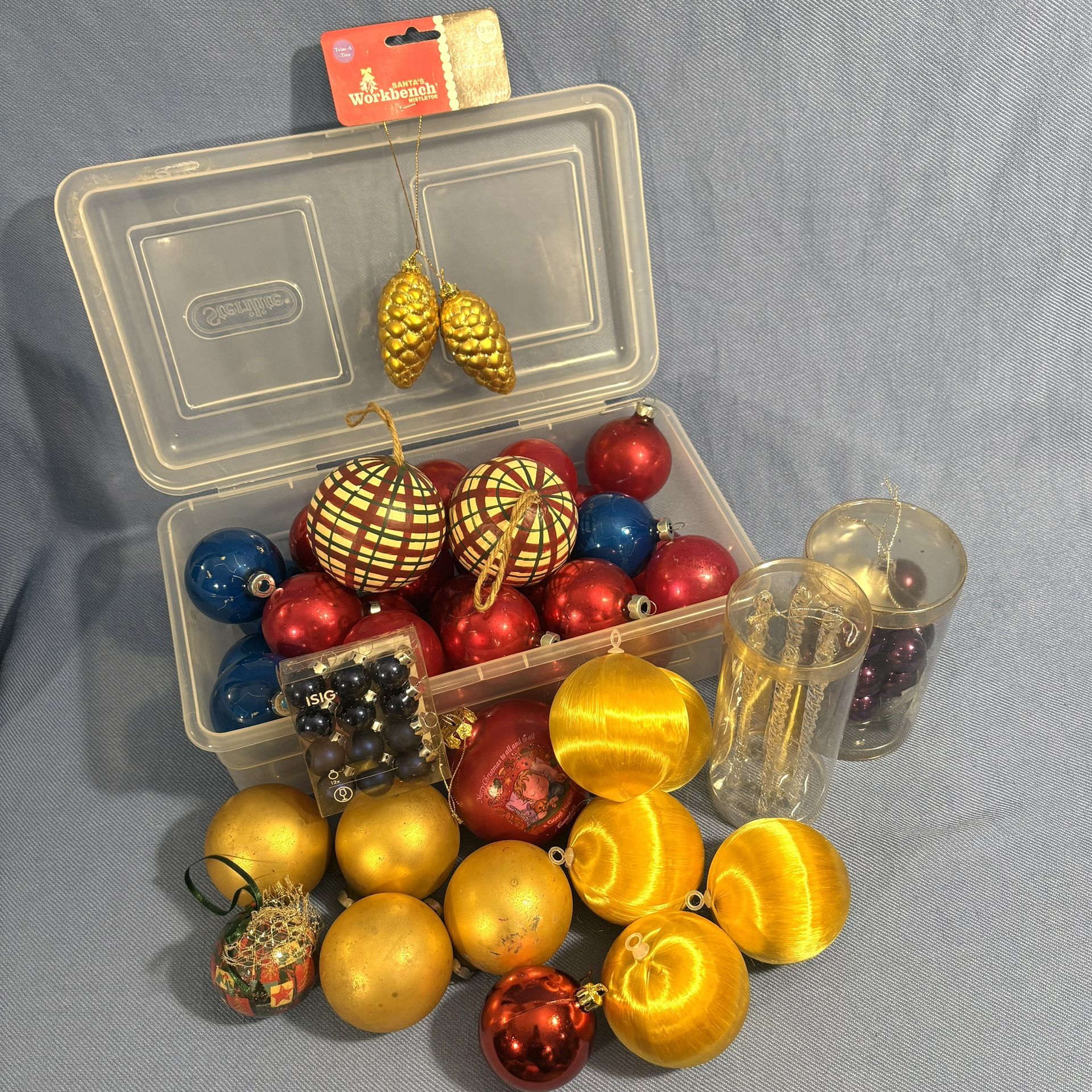 Assortment of Vintage Christmas Ornaments