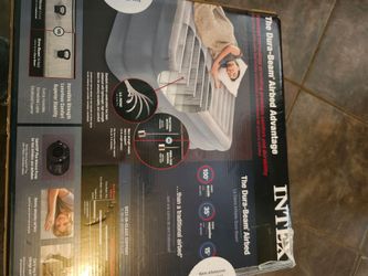 Intel Dura-Beam Deluxe 20" Air Bed Matress with Bulit-In Pump - Queen