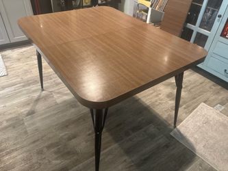 Mid century dining table with leaf