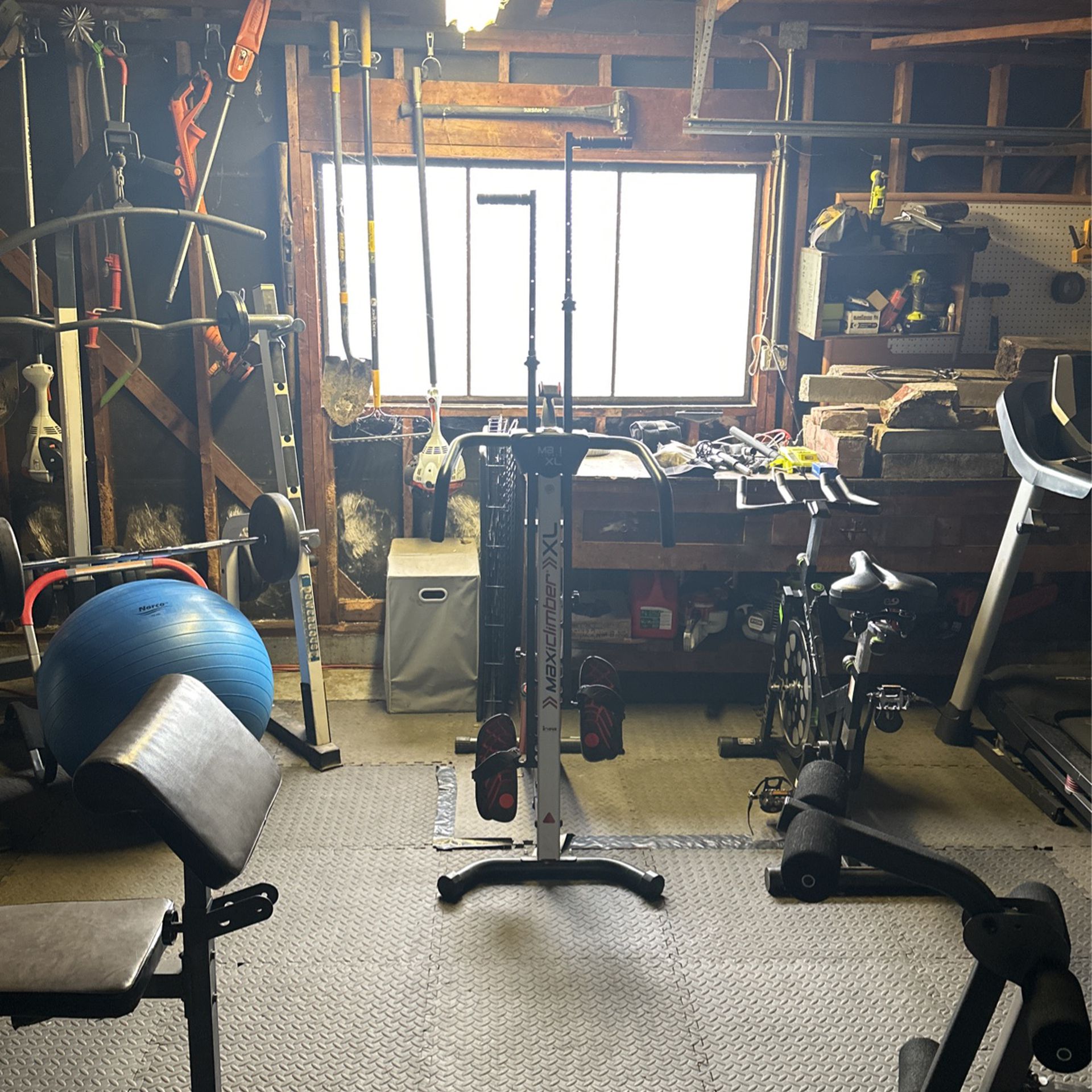 MaxiClimber Club Trainer Stationary Bike And Row Machine 