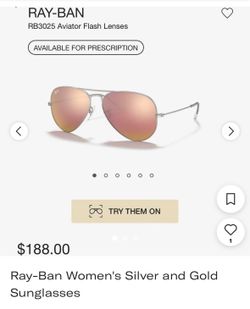 Ray-Ban Women’s Sunglasses Silver And Gold