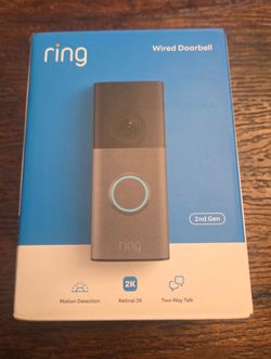 Ring Wired Doorbell 2K (newest model), Retinal 2K with wide-angle video, up to 6x Enhanced Zoom, and Two-Way Talk, Speckled Gray