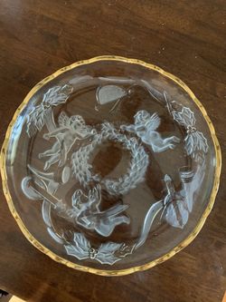 Vintage 15” glass platter
