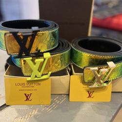 Unisex Louis Vuitton Holographic Belts Brand New 