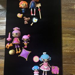 Set Of 3 Mini Lalaloopsy Dolls With Accessories