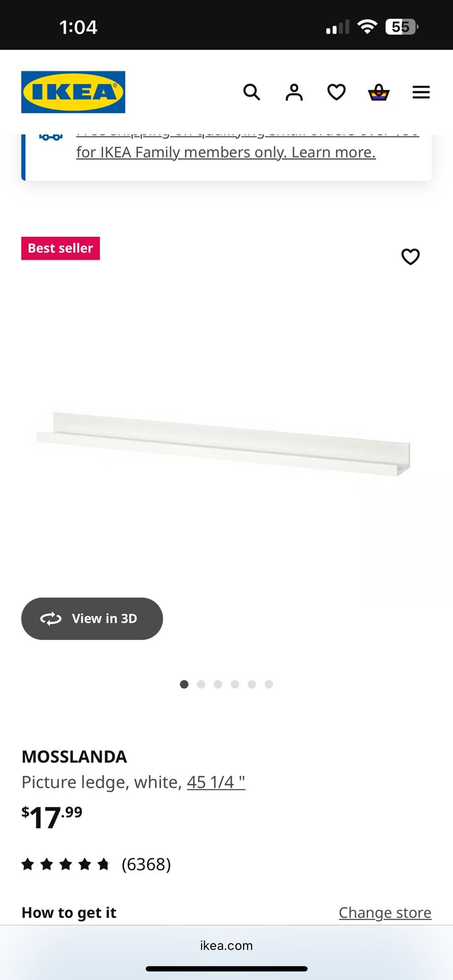 IKEA Mosslanda Floating Shelves