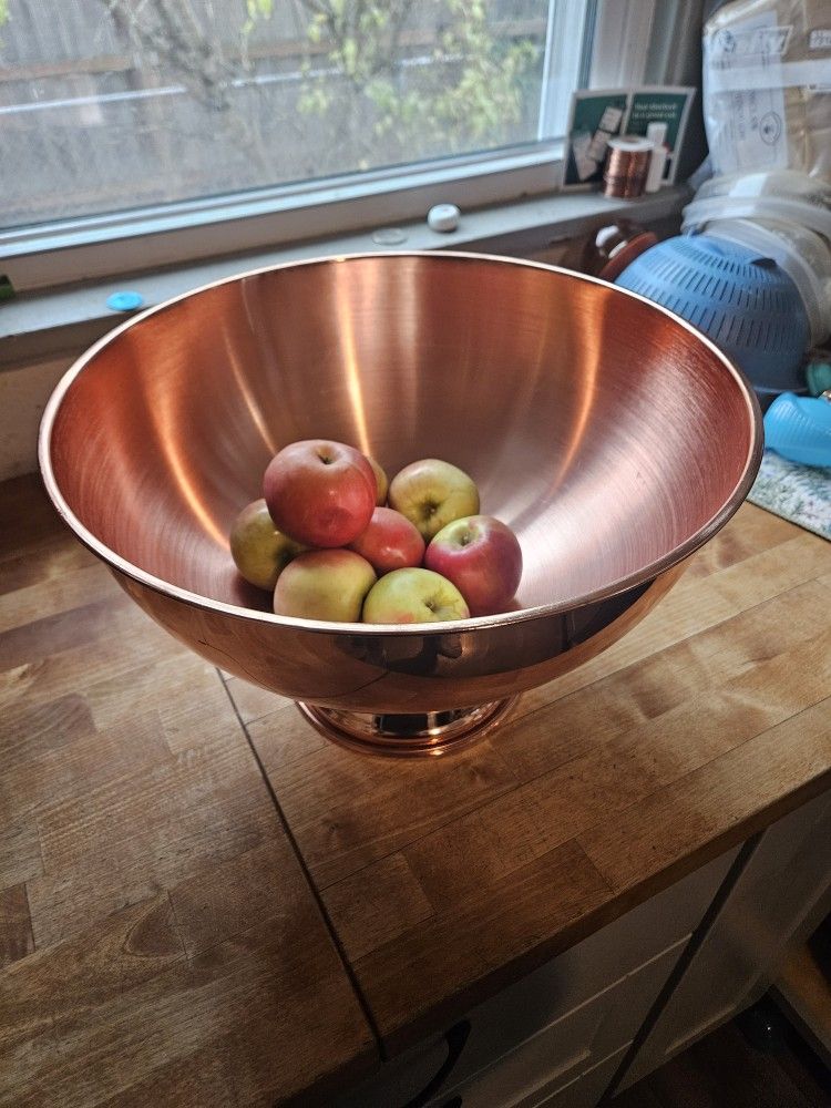 Large Copper Ice Bowl