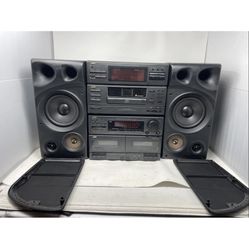 JVC MX-C5 Compact Component System 6+1 Cd *CD Not Read/Dual Tape Works Check Pho