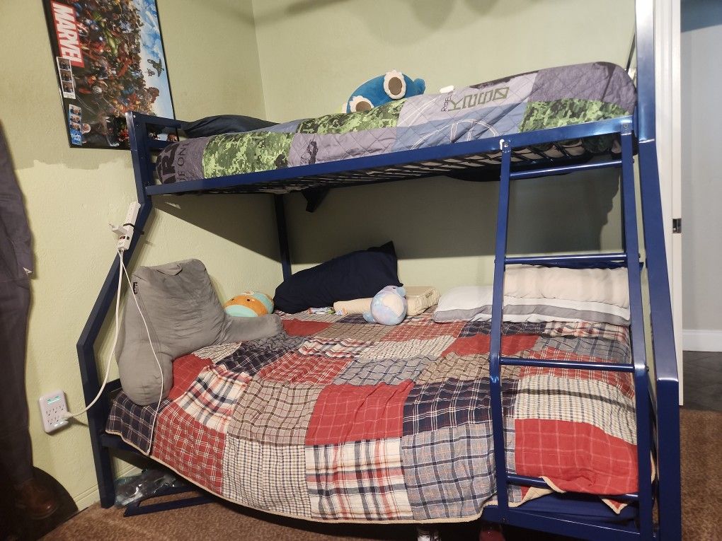 Bunk Bed Metal Blue Color