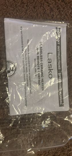 Lasko bladeless heater with remote