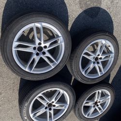 4 - 235/55r19 Stock Audi Q5 Mercedes Ml350 Wheels Rims Good Tires